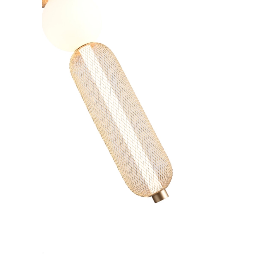 Zuma Line - Dimmbar LED-pendellampa på vajer LED/27W/230V 3000–5700K guld + fjärrkontroll