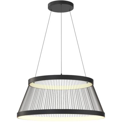 Zuma Line - LED ljusreglerad ljuskrona på textilsladd LED/53W/230V 2700-6000K svart + fjärrkontroll