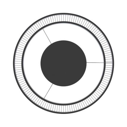 Zuma Line - LED ljusreglerad ljuskrona på textilsladd LED/53W/230V 2700-6000K svart + fjärrkontroll