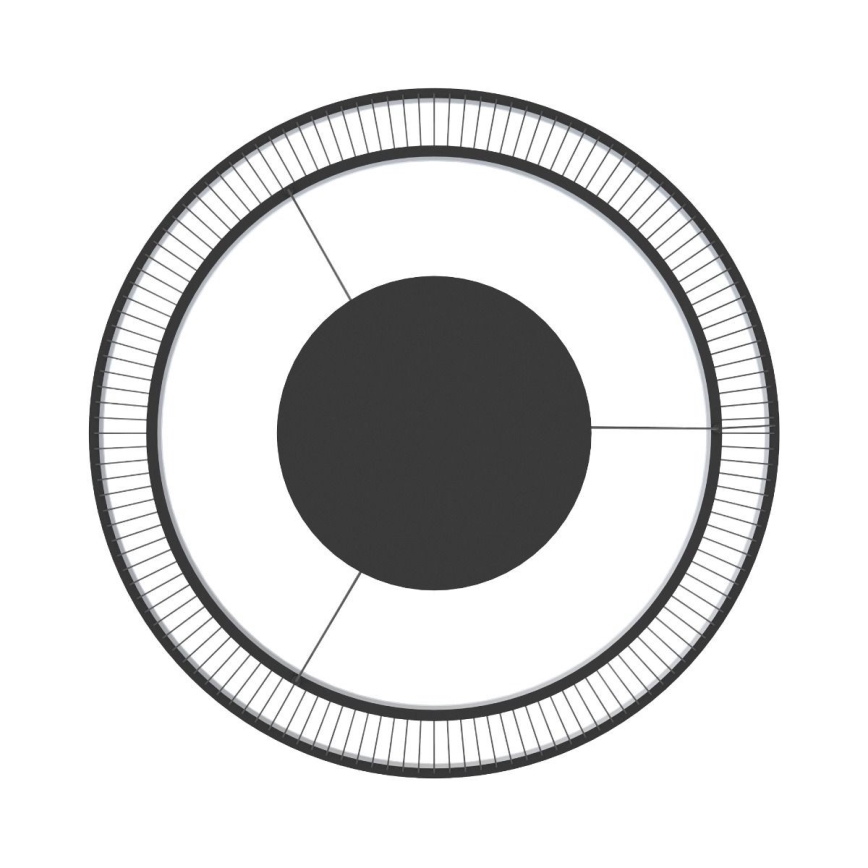 Zuma Line - LED ljusreglerad ljuskrona på textilsladd LED/53W/230V 2700-6000K svart + fjärrkontroll