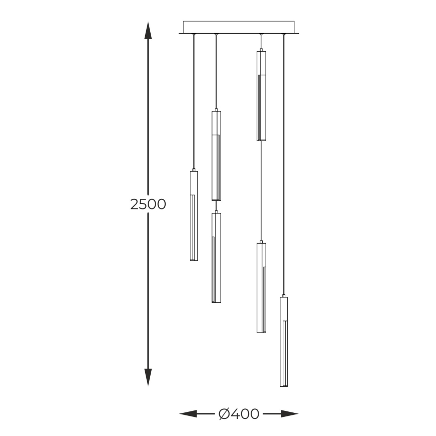 Zuma Line - LED dimbar taklampa LED/25W/230V