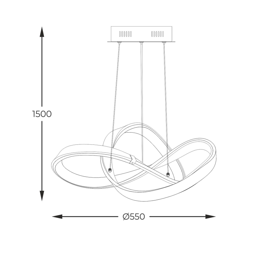 Zuma Line - LED dimbar taklampa LED/44W/230V svart