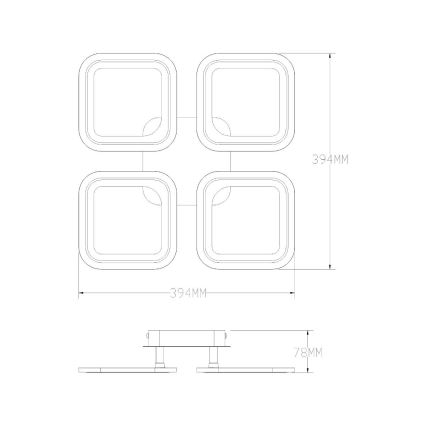 Zuma Line - LED Dimbar taklampa LED/30W/230V 3000-6000K svart + fjärrkontroll
