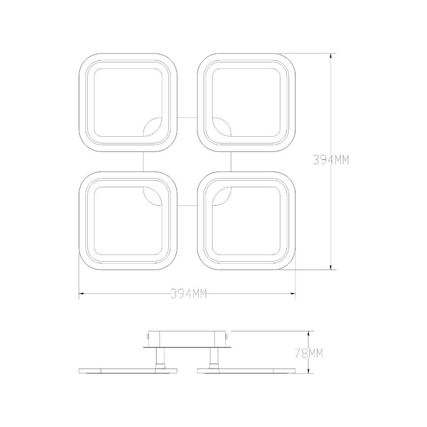 Zuma Line - LED Dimbar taklampa LED/30W/230V 3000-6000K svart + fjärrkontroll