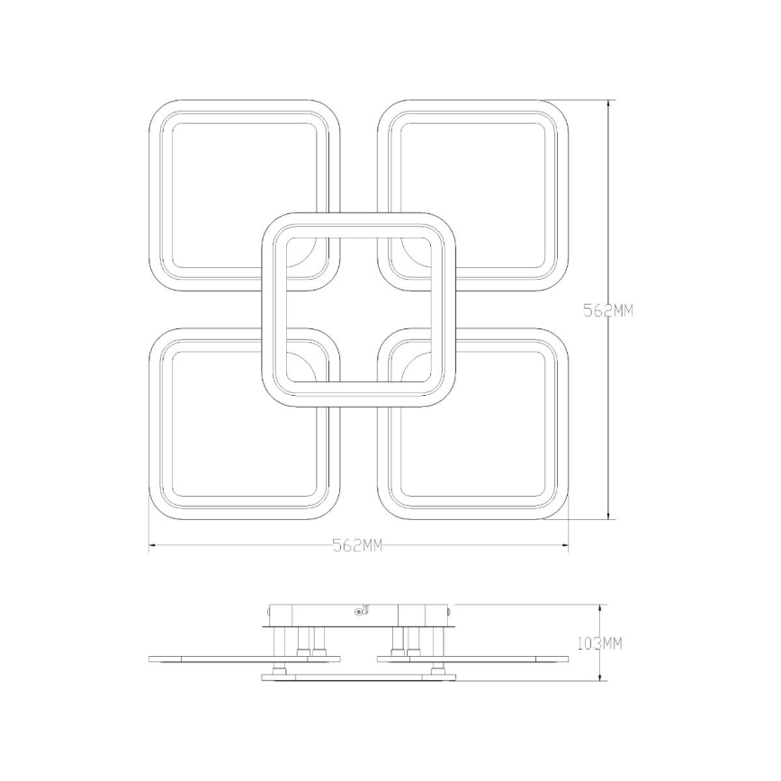 Zuma Line - LED Dimbar taklampa LED/55W/230V 3000-6000K svart + fjärrkontroll