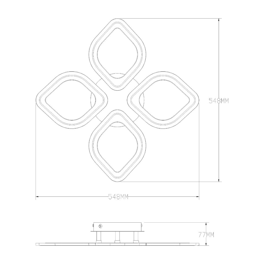 Zuma Line - LED Dimbar taklampa LED/30W/230V 3000-6000K svart + fjärrkontroll