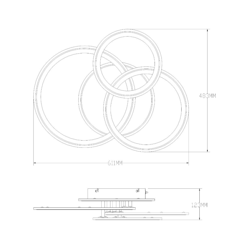 Zuma Line - LED Dimbar taklampa LED/55W/230V 3000-6000K vit + fjärrkontroll