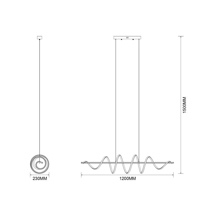 Zuma Line - LED-pendel på vajer LED/60W/230V svart