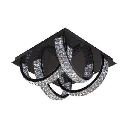 Zuma Line - LED dimbar kristalltaklampa LED/23,5W/230V 2700-6000K svart + fjärrkontroll