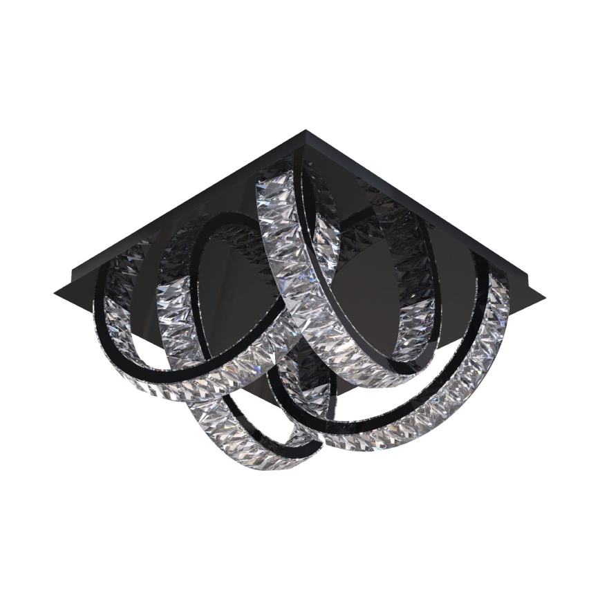 Zuma Line - LED dimbar kristalltaklampa LED/23,5W/230V 2700-6000K svart + fjärrkontroll