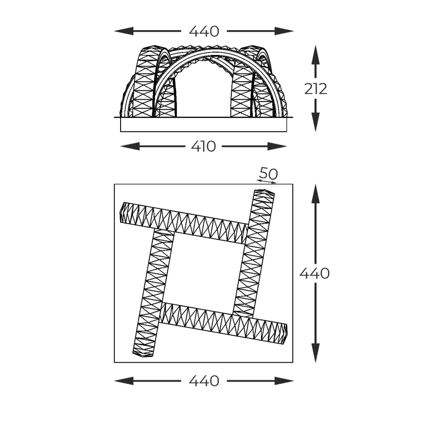 Zuma Line - LED dimbar kristalltaklampa LED/23,5W/230V 2700-6000K guld + fjärrkontroll