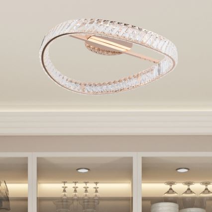 Zuma Line - LED dimbar taklampa LED/36W/230V Ø 52 cm roséguld