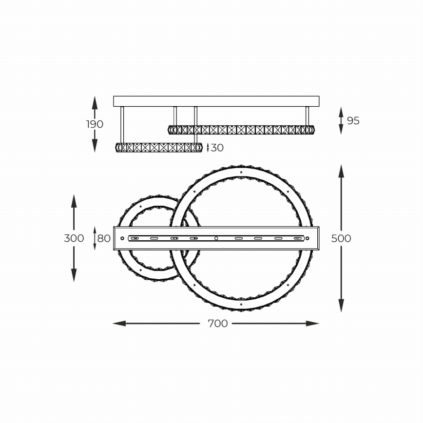 Zuma Line - LED dimbar takarmatur LED/36W/230V guld