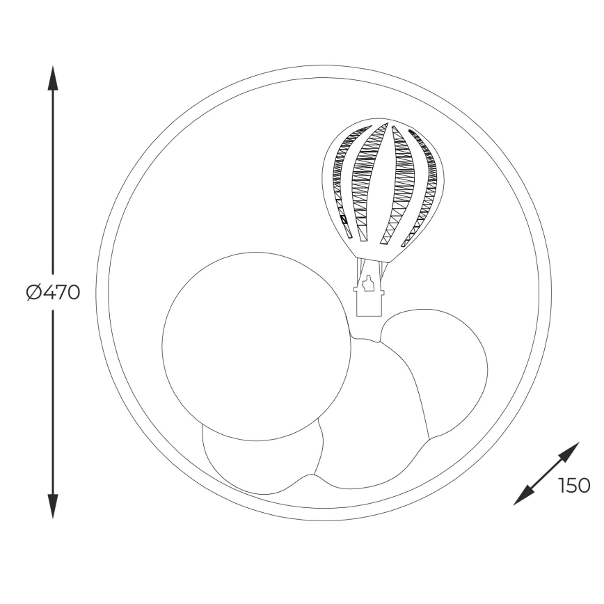 Zuma Line - LED Ljusreglerad children's tak belysning LED/42W/230V 3000/5700K rosa