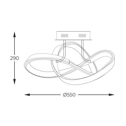 Zuma Line - LED dimbar taklampa LED/44W/230V svart
