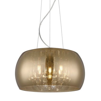 Zuma Line - Ljuskrona med textilsladd 5xG9/33W/230V diameter 40 cm guld