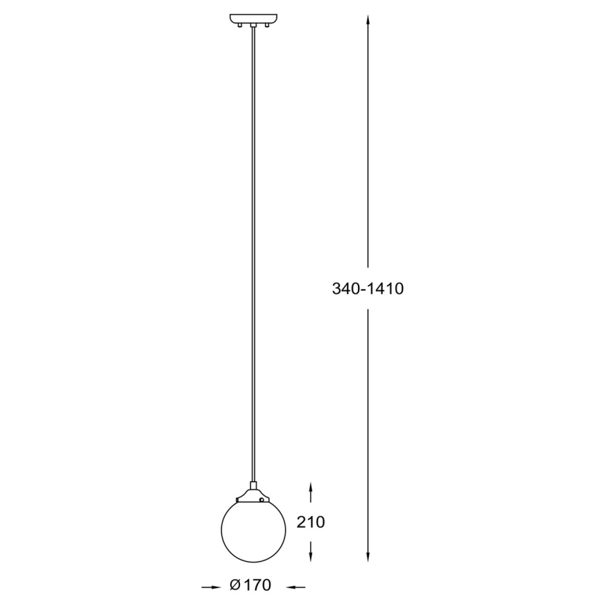 Zuma Line - Ljusskrona med upphängningsrem  1xE27/40W/230V