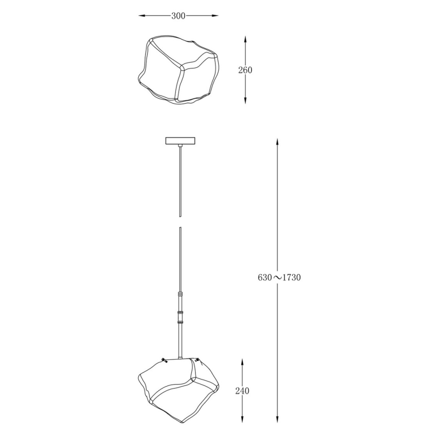 Zuma Line - Ljusskrona med upphängningsrem  1xE27/40W/230V