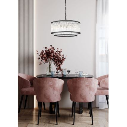 Zuma Line - Ljuskrona på kedja 6xE14/60W/230V svart