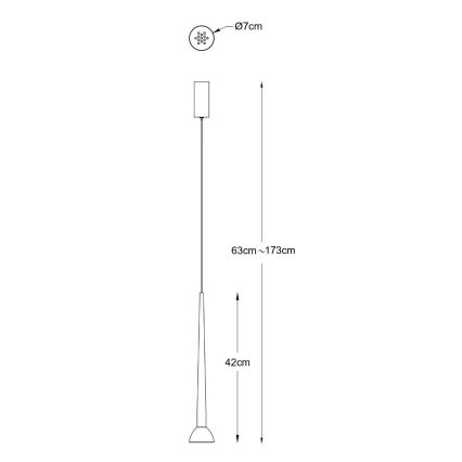 Zuma Line - LED-pendellampa på vajer LED/5W/230V svart