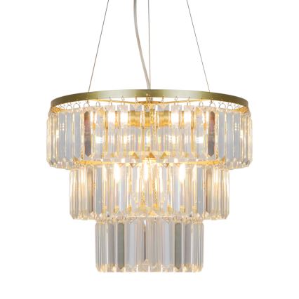 Zuma Line - Kristallkrona med textilsladd 4xE14/40W/230V guld