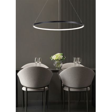 Zuma Line - LED ljuskrona med textilsladd LED/32W/230V 3000/4000/6000K diameter 60 cm svart