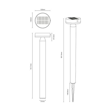 Zuma Line - LED solcellslampa med rörelse- och skymningssensor LED/4,5W/2000 mAh IP44 svart