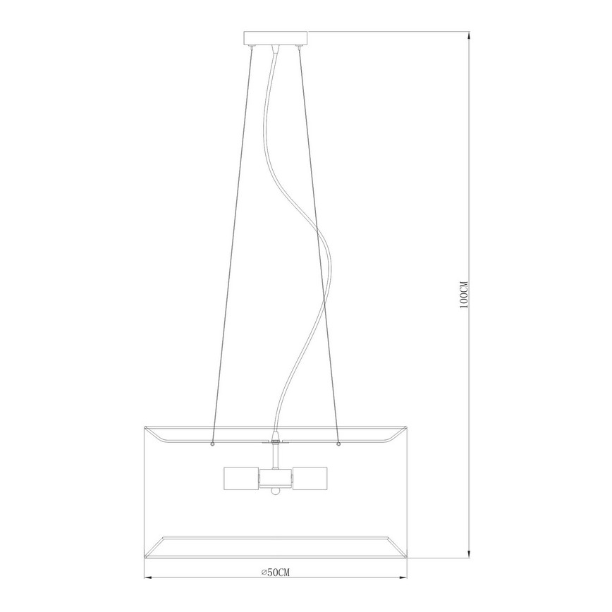 Zuma Line - Ljusskrona med upphängningsrem  4xE27/60W/230V svart 
