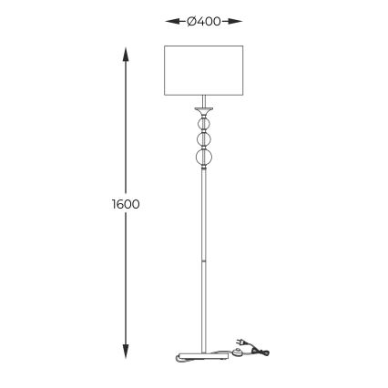 Zuma Line - Golvlampa 1xE27/60W/230V vit