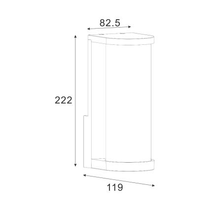 Zuma Line - Vägglampa för utomhusbruk 1xE27/60W/230V IP44 svart