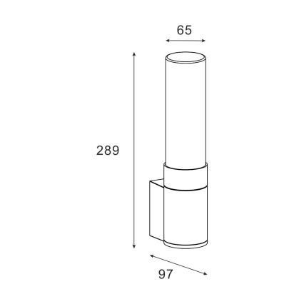 Zuma Line - Vägglampa för utomhusbruk 1xE27/60W/230V IP54 svart