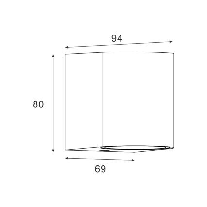 Zuma Line - Vägglampa för utomhusbruk 1xGU10/35W/230V IP44 svart