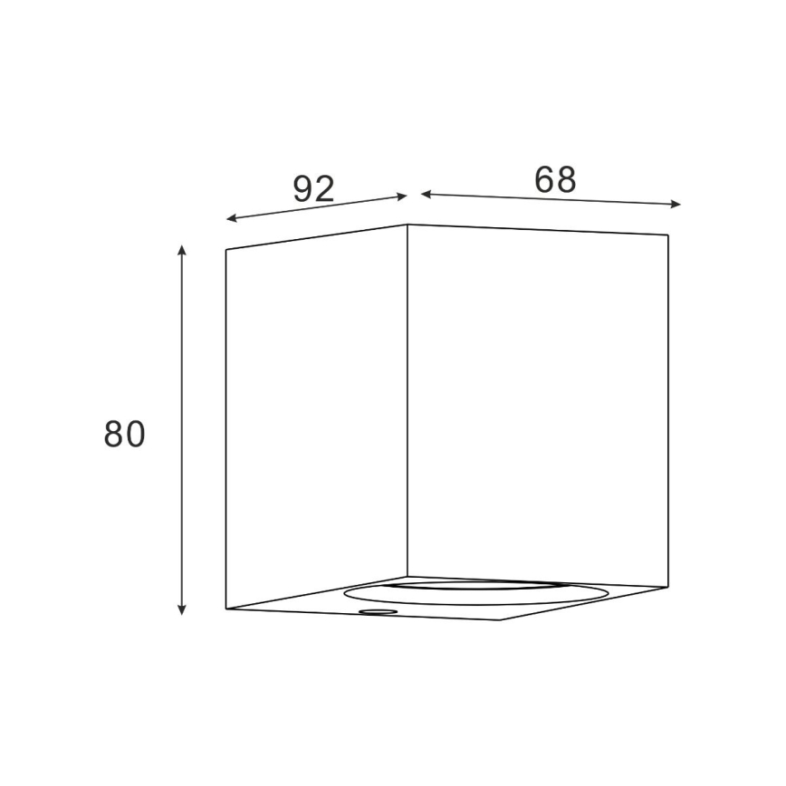 Zuma Line - Vägglampa för utomhusbruk 1xGU10/35W/230V IP44 svart