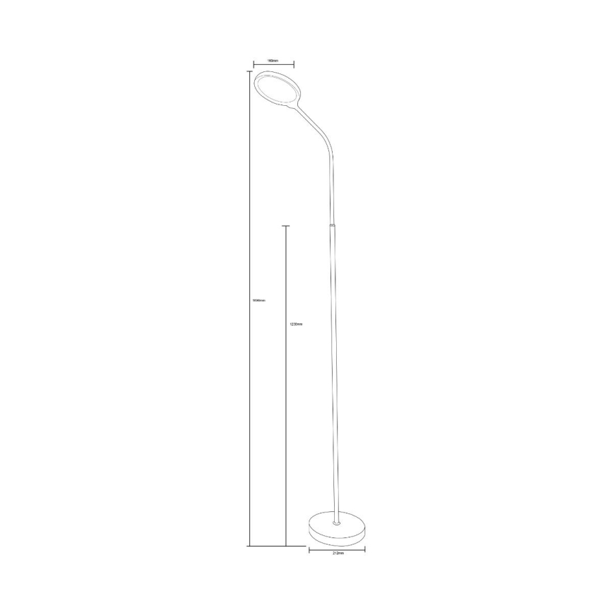 Zuma Line - LED dimbar golvlampa LED/10W/230V 3000/4500/6500K vit