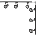 Zuma Line - Spotlampa för skensystem 6xGU10/15W/230V svart