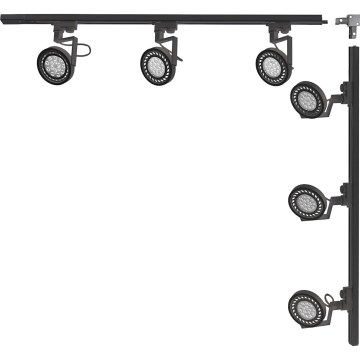 Zuma Line - Spotlampa för skensystem 6xGU10/15W/230V svart