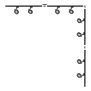 Zuma Line - Spotlight för skensystem 8xGU10/15W/230V svart