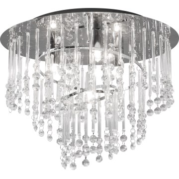 Zuma Line - Taklampa 4xG9/25W/230V Ø 35 cm blank krom/klart glas