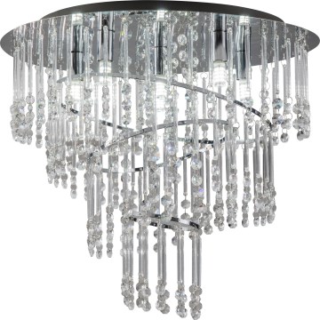 Zuma Line - Taklampa 6xG9/25W/230V Ø 45 cm polerad krom/klart glas