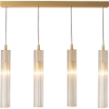 Zuma Line - Taklampa på vajer 4xE14/7W/230V, guldfärgad