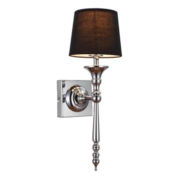 Zuma Line - Vägglampa 1xE27/60W/230V svart/skinande krom