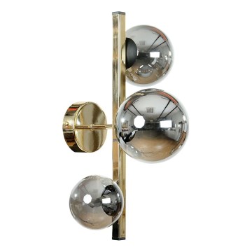 Zuma Line - Vägglampa 3xG9/8W/230V guld/rökig svart