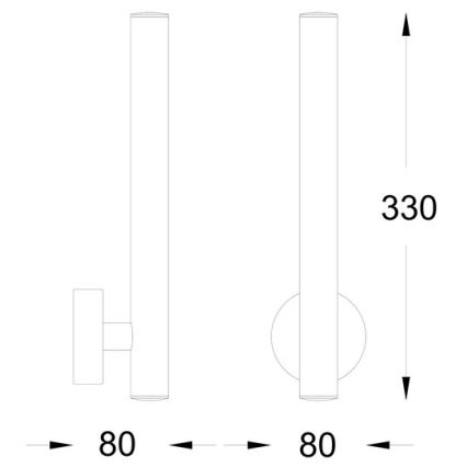 Zuma Line - LED vägglampa  2xLED/5W/230V