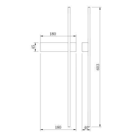 Zuma Line - LED-väggarmatur LED/8W/230V 3000/4000/6000K 60 cm svart