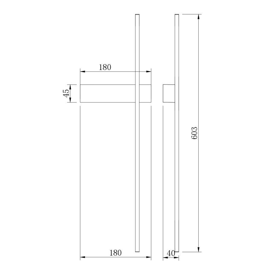 Zuma Line - LED-väggarmatur LED/8W/230V 3000/4000/6000K 60 cm svart