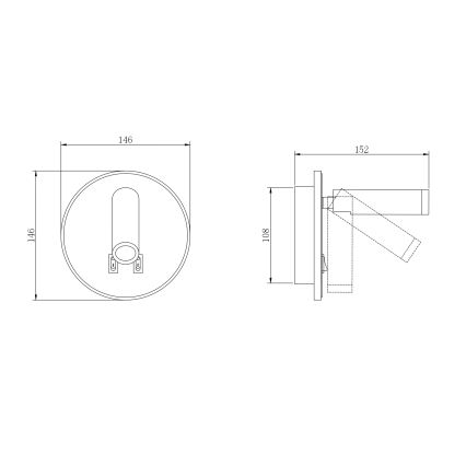 Zuma Line - LED väggspot LED/5,5W/230V 4000K + LED/2,5W 3000K svart